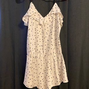 Kate Spade white polka dot romper nightie